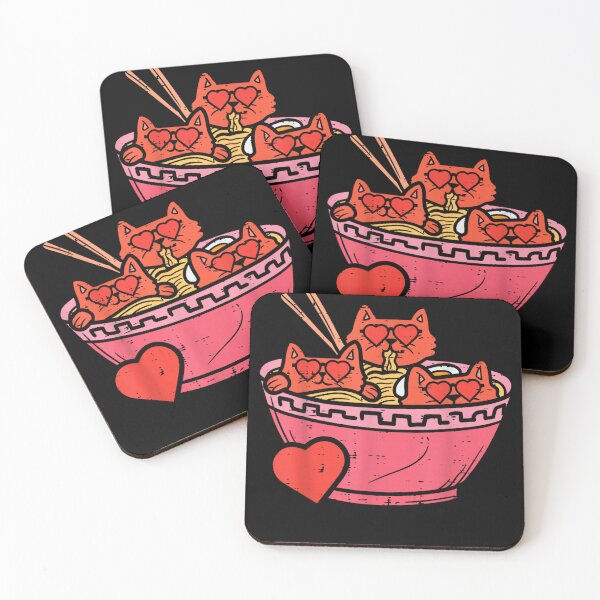 Item preview, Vintage Valentine Suchi Ramen Cats designed and sold by BASKF.