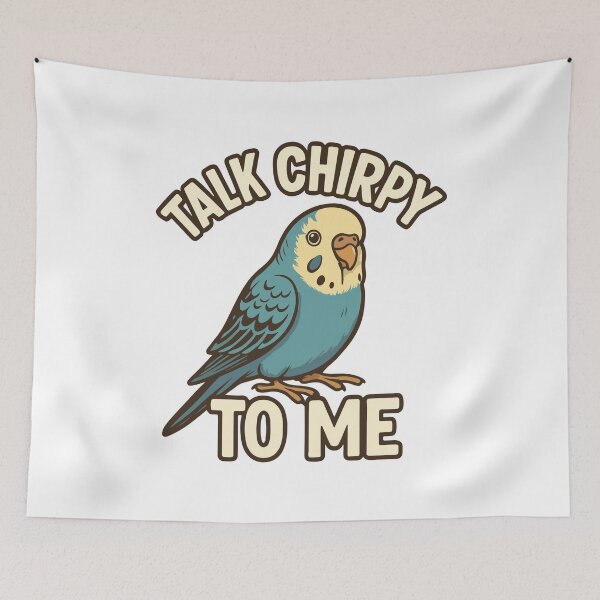 Item preview, Talk Chirpy To Me – Cute Budgie Cartoon designed and sold by storelibertys.