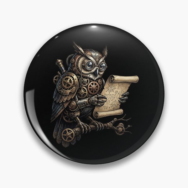 Item preview, Steampunk Scholar Owl Illustration designed and sold by HoruxDesign.