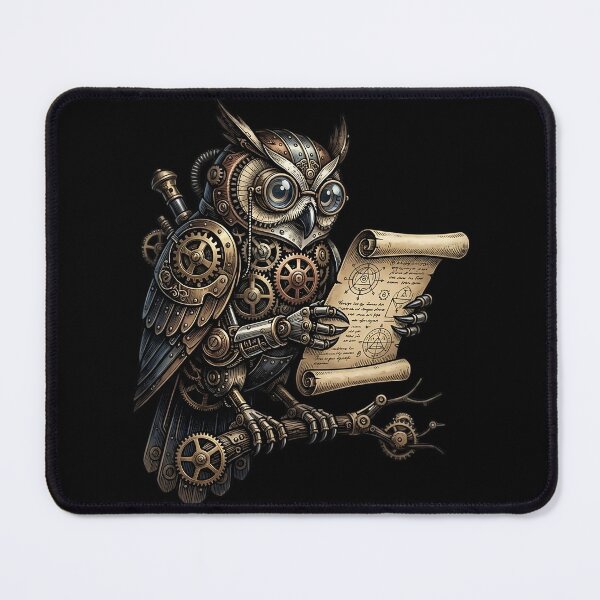 Item preview, Steampunk Scholar Owl Illustration designed and sold by HoruxDesign.