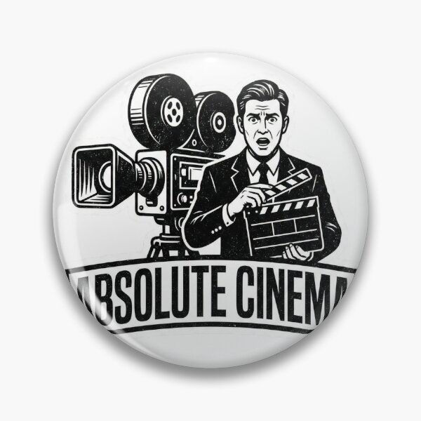 Item preview, Absolute Cinema Meme Sticker - Peak Fiction Reaction Art designed and sold by SynthesisStudio.