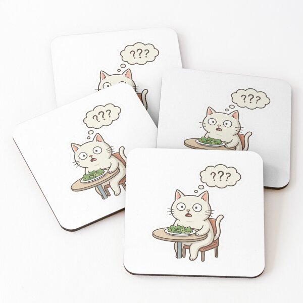 Item preview, Confused Cat Meme Sticker - Smudge the Cat Salad Reaction designed and sold by SynthesisStudio.