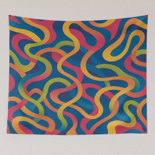 Item preview, Vibrant Abstract Ribbons in Fluid Motion designed and sold by LaraVisionsArts.