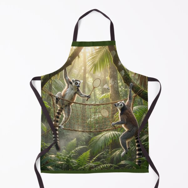 Item preview, Ring-Tailed Lemurs Play Badminton designed and sold by Tridentulus.