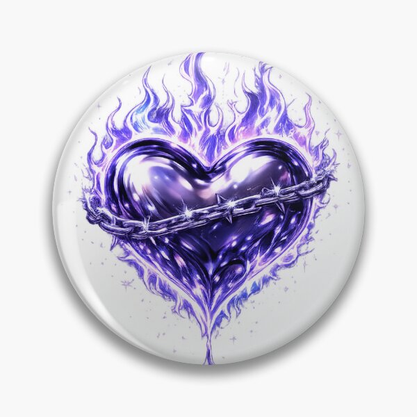 Item preview, Metallic Heart on Fire designed and sold by JokesInProgress.