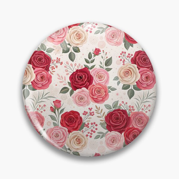 Item preview, Rose Reverie – Blooms, Berries & Beige Bliss designed and sold by PatternFlux.