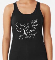 Magic in the night - white text Racerback Tank Top