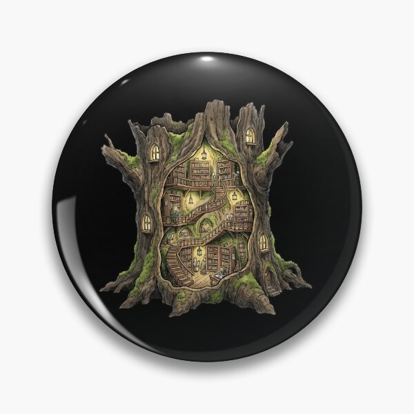 Item preview, Enchanted Tree Library Illustration designed and sold by HoruxDesign.