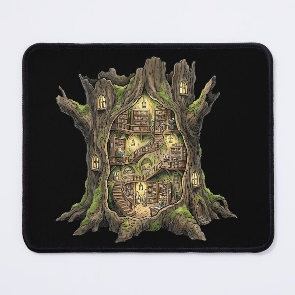 Item preview, Enchanted Tree Library Illustration designed and sold by HoruxDesign.
