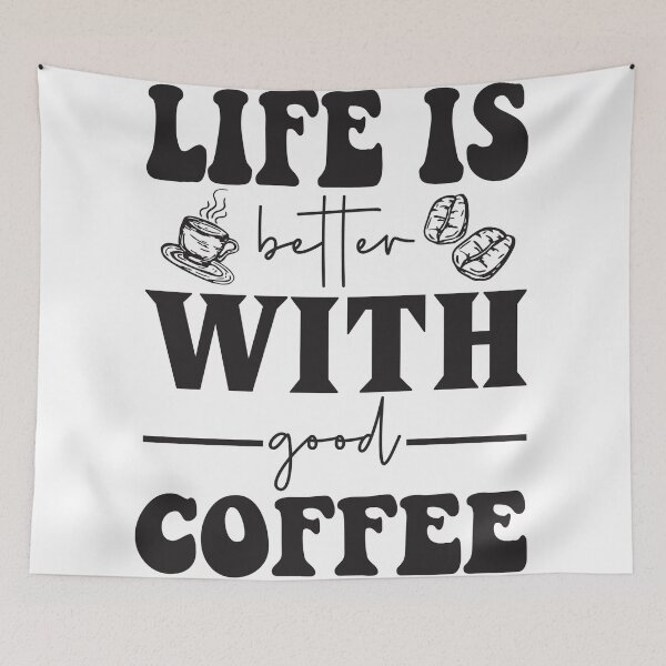 Item preview, Life Is Better With Good Coffee Shirt - Aesthetic Coffee Lover Tee - Cozy Vibes Barista Gift designed and sold by ChameraDesign.