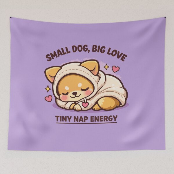 Item preview, Small Dog, Big Love – Tiny Nap Energy Cozy Chihuahua Shirt designed and sold by dogmomtees.