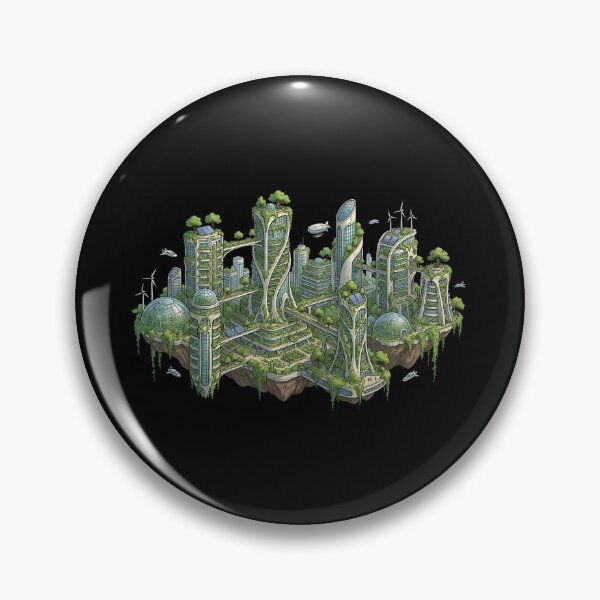Item preview, Solarpunk City Vertical Garden Art designed and sold by HoruxDesign.