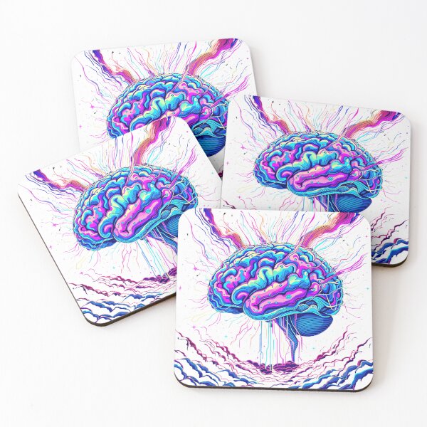 Item preview, Mind on Fire – Psychedelic Floating Brain designed and sold by MagicMicki.