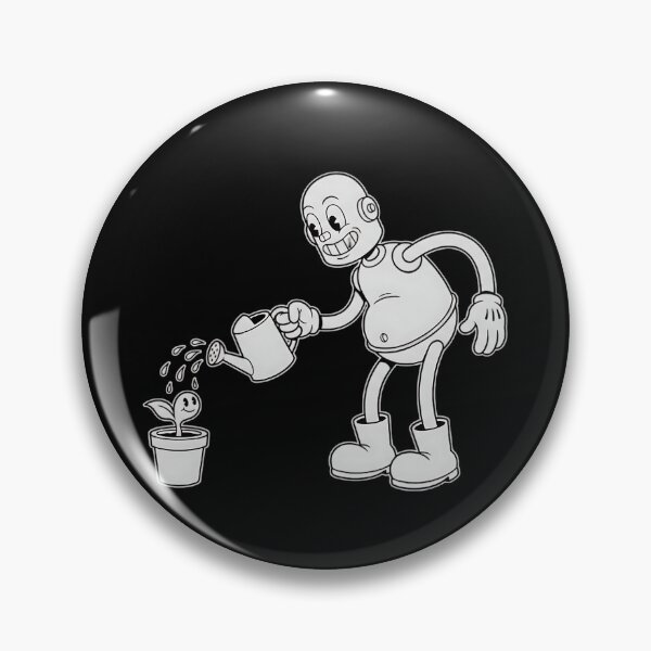 Artikelvorschau, Retro-Roboter-Gärtner-Cartoon entworfen und verkauft von HoruxDesign.