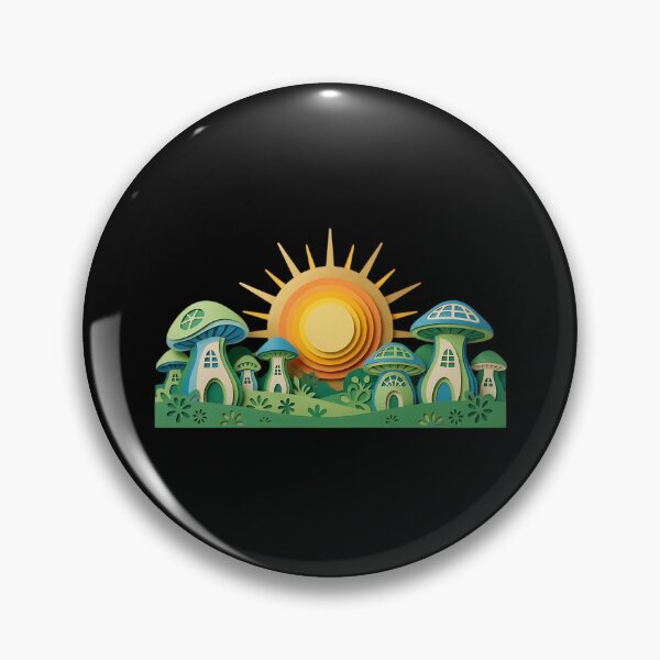 Item preview, 3D Solarpunk Village Paper Art designed and sold by HoruxDesign.