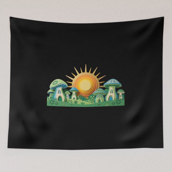 Item preview, 3D Solarpunk Village Paper Art designed and sold by HoruxDesign.
