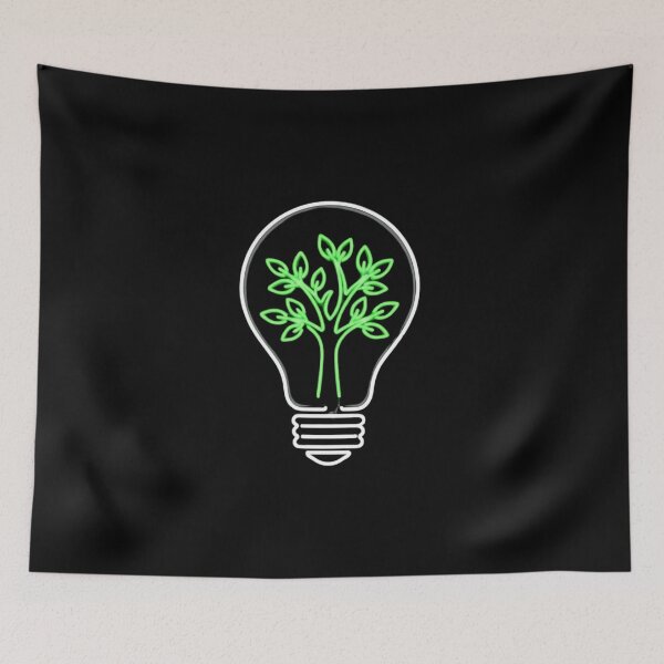 Item preview, Green Idea Neon Tree Sign designed and sold by HoruxDesign.