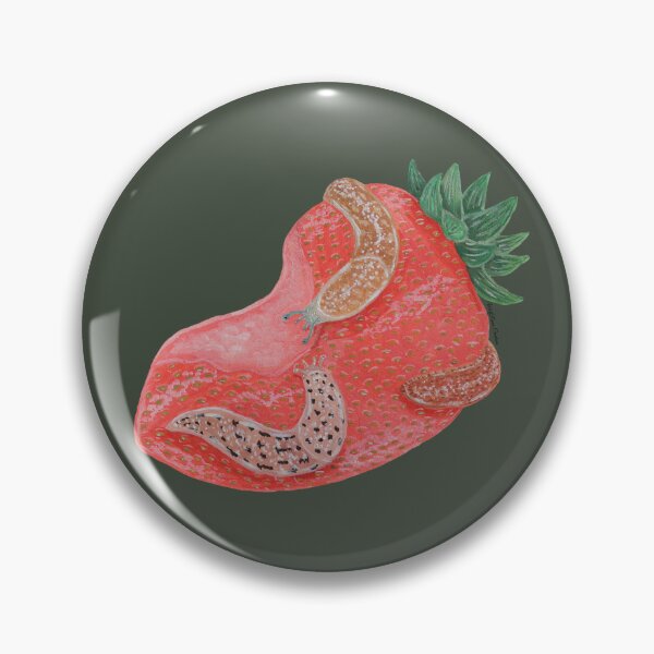 Item preview, Slugs eating a strawberry painting designed and sold by WolfRaven Creations.