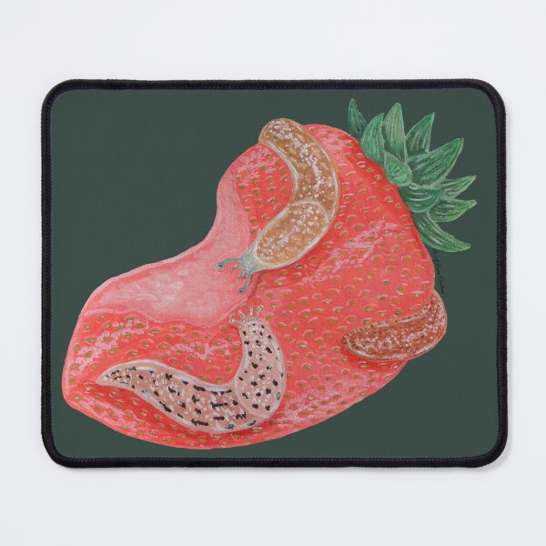 Item preview, Slugs eating a strawberry painting designed and sold by WolfRaven Creations.