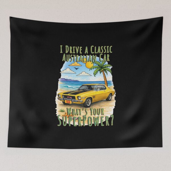 Item preview, HQ Monaro GTS 350 Australian Classic Car Beach Art designed and sold by Michael van der Hoorn.
