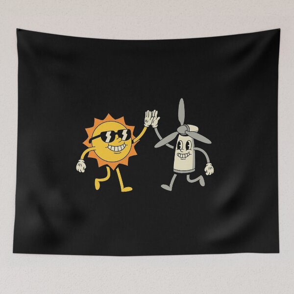 Item preview, Sun and Wind High Five Cartoon designed and sold by HoruxDesign.