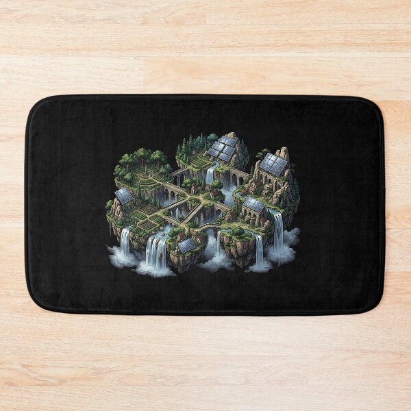 Item preview, Floating Solarpunk Island Art designed and sold by HoruxDesign.