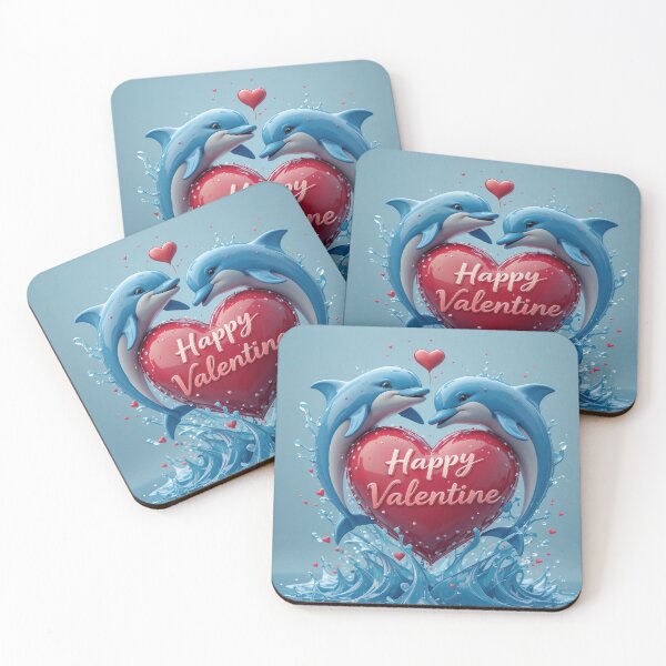 Item preview, Dolphin Heart Valentine Ocean Love Romantic  designed and sold by Angelsartsandpattern.
