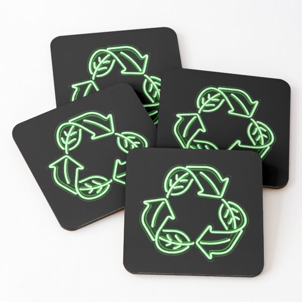 Item preview, Neon Leaf Recycle Symbol designed and sold by HoruxDesign.