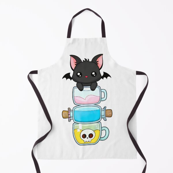 Item preview, Cute Kawaii Bat with Potion Bottles and Skull Mug Illustration designed and sold by Timegraf.