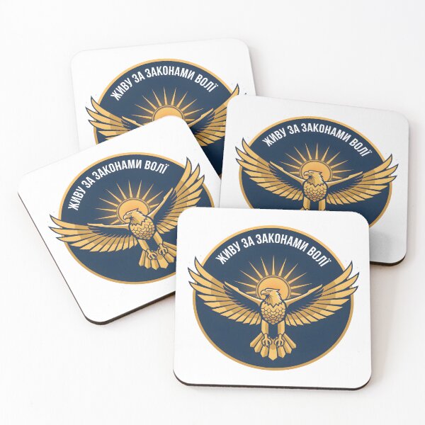 Item preview, Golden Eagle Badge with Ukrainian Inscription designed and sold by homydesign.