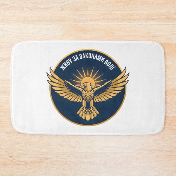 Item preview, Golden Eagle Badge with Ukrainian Inscription designed and sold by homydesign.