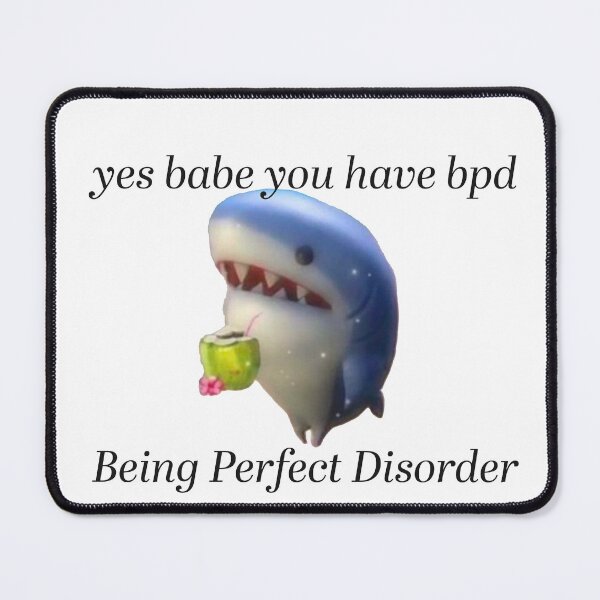 Item preview, BPD Shark Funny Meme Sticker designed and sold by tjhogs.