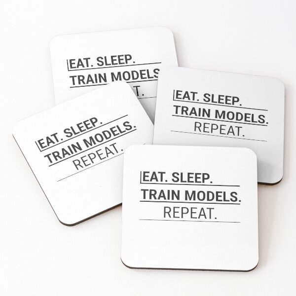 Item preview, Eat Sleep Train Models Repeat | AI & Machine Learning Nerd Shirt designed and sold by SinghMerchUniverse.