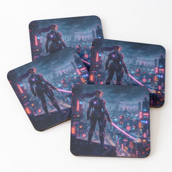 Item preview, Neon Sentinel of Neo Tokyo designed and sold by ObviousFoxx.