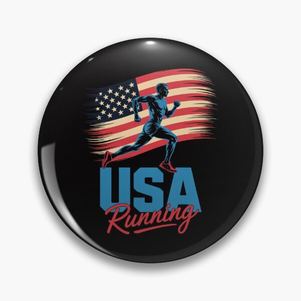 Item preview, American Flag Running Runner 4th of July USA Support Team designed and sold by sonlylya.