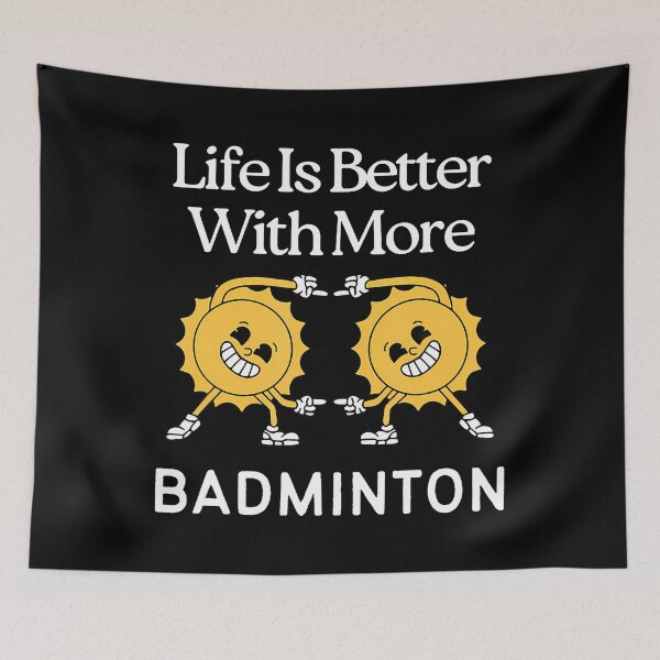 Item preview, Life Is Better With More Badminton Racket Shuttlecock designed and sold by pfanodlnazb.