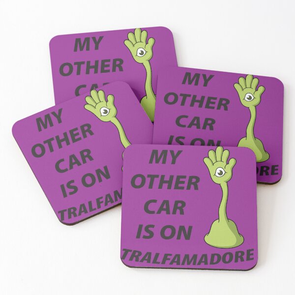 Item preview, PURPLE My Other Car Is On Tralfamadore designed and sold by XOR Stickers.