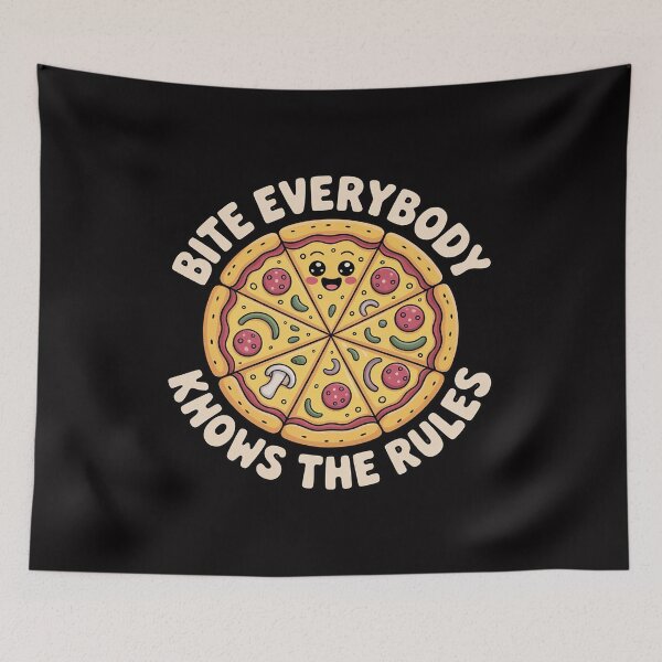 Item preview, 1 One Bite Everybody Knows Rules Pizza Food Lover designed and sold by sonlylya.