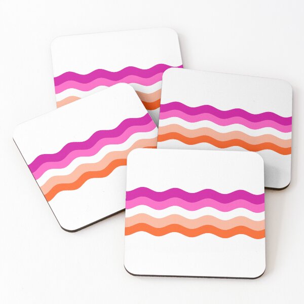 Item preview, Wavy Flag - Lesbian Colors designed and sold by sillyjess.