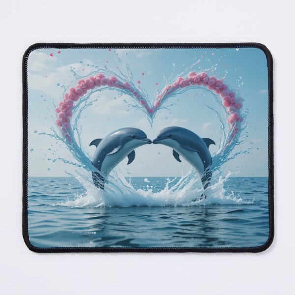 Item preview, Dolphins Valentine Tropical Love Heart Ocean  designed and sold by Angelsartsandpattern.