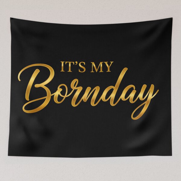 Item preview, Elegant Gold It's My Bornday - Luxury Script Celebration designed and sold by Teeshart.
