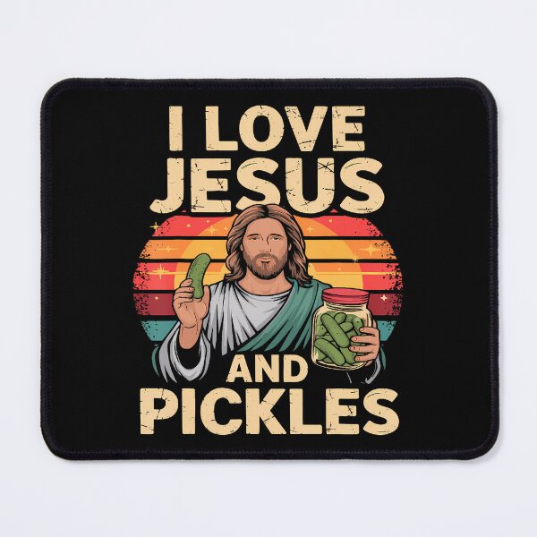 Item preview, I Love Jesus And Pickles Cucumber Jesus Pickles designed and sold by elihletoriong.