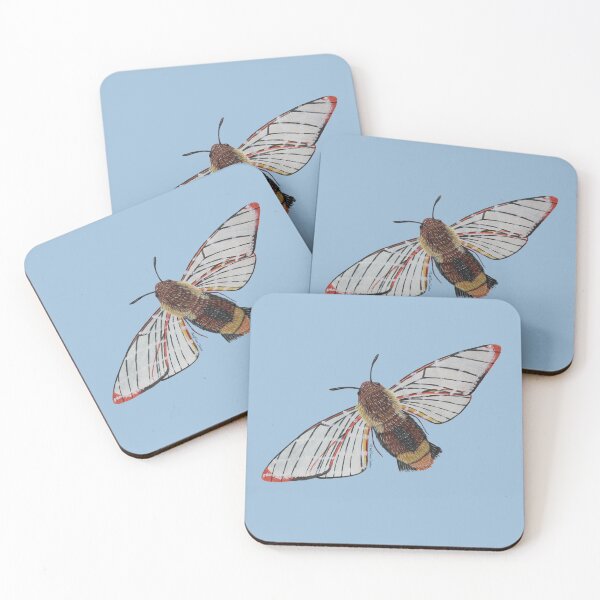 Item preview, Snowberry clearwing painting  designed and sold by WolfRaven Creations.