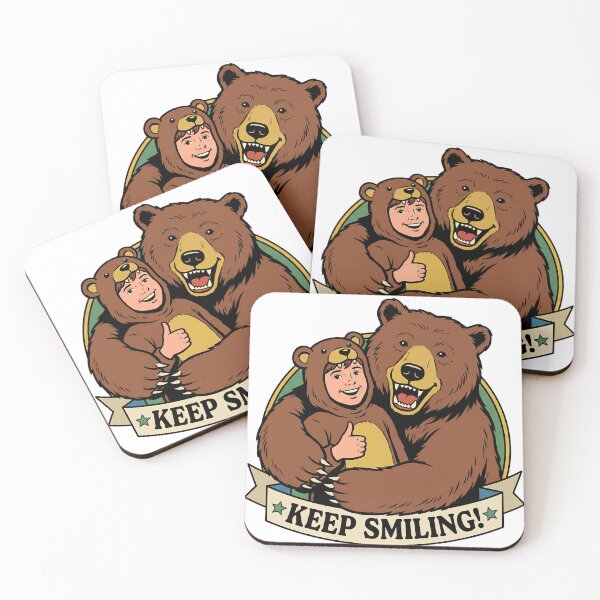 Item preview, Keep Smiling - Boy & Bear (Cute Bear, Bad Intentions) designed and sold by FlowGrafik.