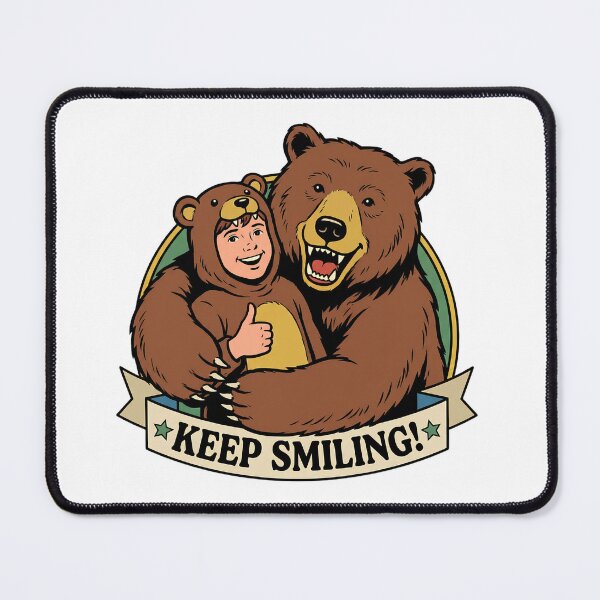 Item preview, Keep Smiling - Boy & Bear (Cute Bear, Bad Intentions) designed and sold by FlowGrafik.