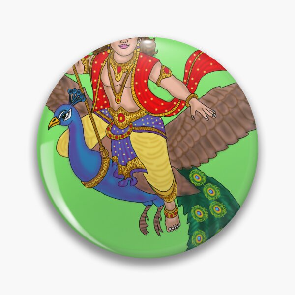 Item preview, Lord Kartikeya Art – Hindu Warrior God Illustration designed and sold by Harshit_Digital_Arts.