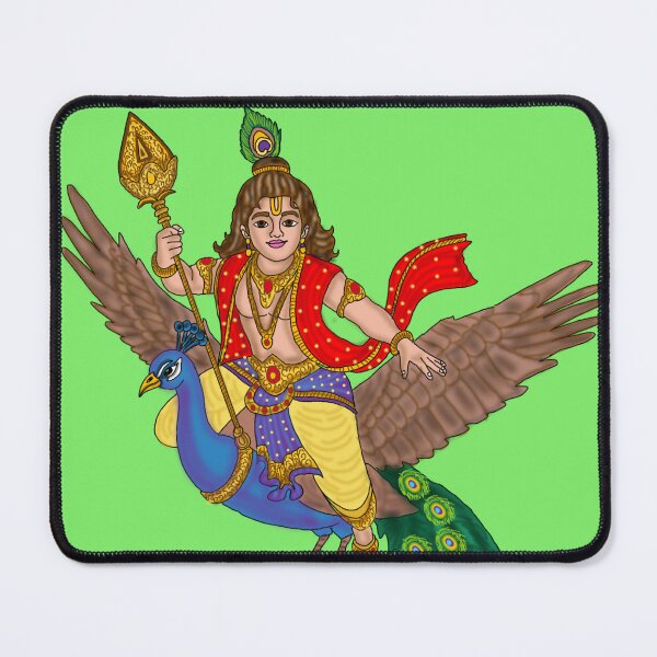 Item preview, Lord Kartikeya Art – Hindu Warrior God Illustration designed and sold by Harshit_Digital_Arts.