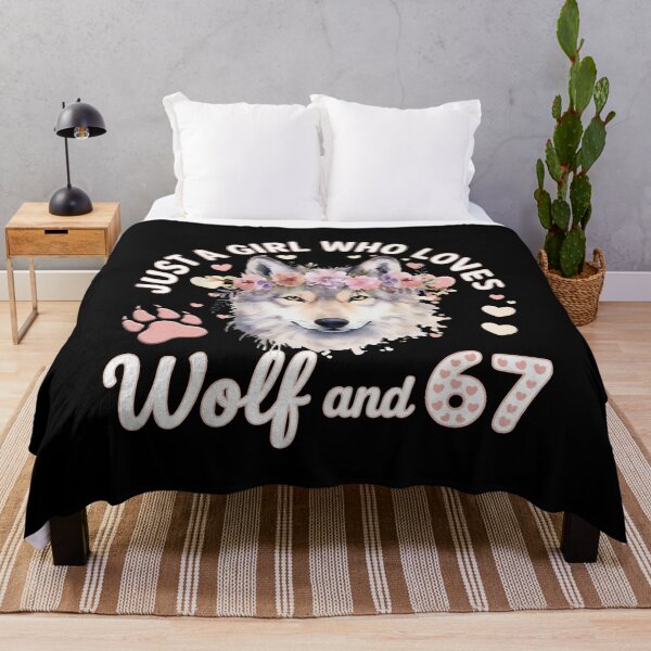 Item preview, Just a Girl Who Loves Wolves and 67 Six Seven Tee designed and sold by LashondaGreen89.