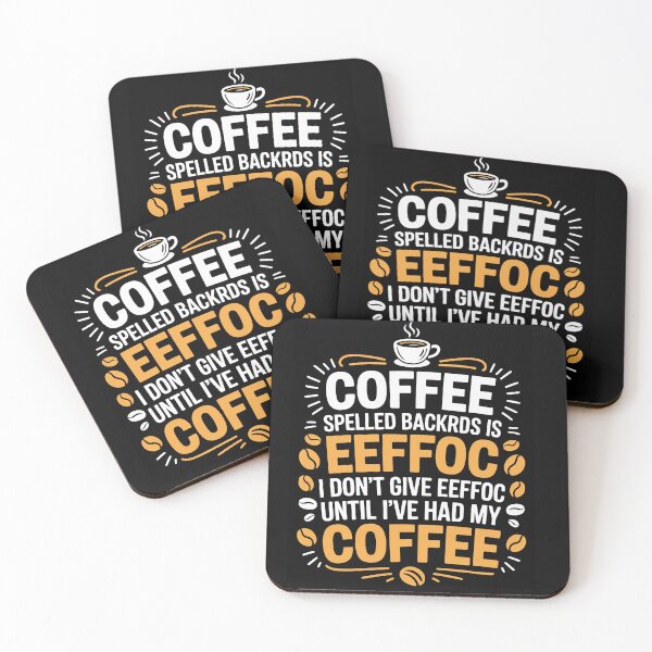 Item preview, Coffee Spelled Backwards Collection- Funny eeffoc Sarcastic Tee - Grumpy Morning Person Gift designed and sold by ChameraDesign.
