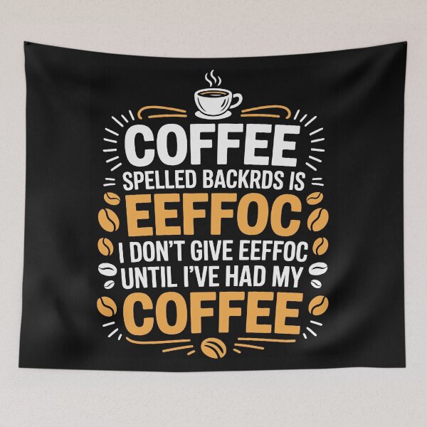 Item preview, Coffee Spelled Backwards Collection- Funny eeffoc Sarcastic Tee - Grumpy Morning Person Gift designed and sold by ChameraDesign.